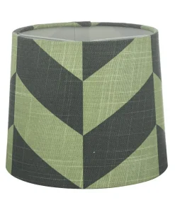 HERRINGBONE Lampskärm Linne 16cm Grön