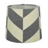 HERRINGBONE Lampskärm Linne 16cm Grå/Vit