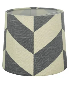 HERRINGBONE Lampskärm Linne 16cm Grå/Vit