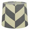 HERRINGBONE Lampskärm Linne 20cm Grå/Vit
