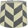 HERRINGBONE Lampskärm Linne 25cm Grå/Vit