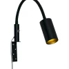 HUGIN Sänglampa 30cm Svart