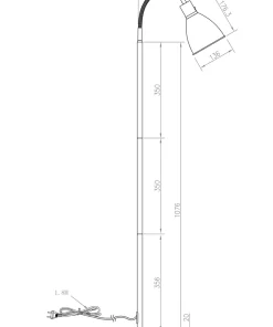 IDRE Golvlampa 158cm Vit/Krom