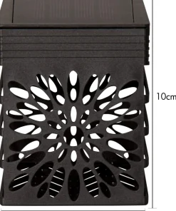 IZOLA Solcells-vägglykta 2-Pack 10cm Svart