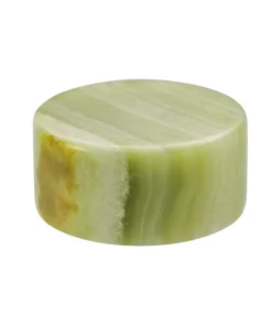 JADE Silkesmatt Bordsljus Äkta Ädelsten 8x4cm Grön
