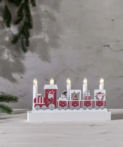 JOLLY Ljusstake Tåg Batteri 14,5cm Röd