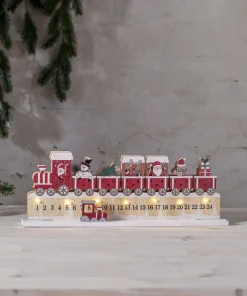 JOLLY Ljusstake Tåg Batteri 13,5cm Röd