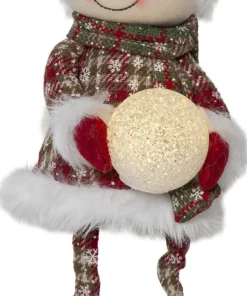 JOYLIGHT Dekorationsfigur Snögubbe Batteri 40cm Flerfärgad