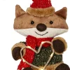 JOYLIGHT Dekorationsfigur Räv Batteri 21cm Brun