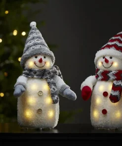 JOYLIGHT Tomte Dekoration 38cm Röd/Vit