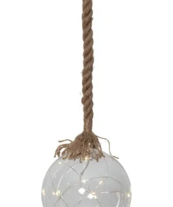 JUTTA Glasdekoration Batteri 15LED 15cm Beige