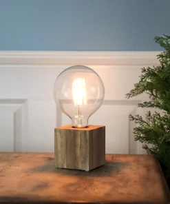 KUB Lampfot E27 9cm Brun