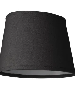LAMPSKÄRM Linne Ringfäste Oval Svart 20cm