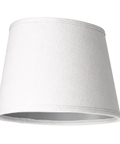 LAMPSKÄRM Linne Ringfäste Oval Vit 20cm
