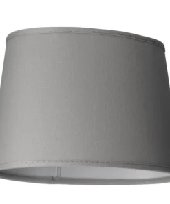 LAMPSKÄRM Linne Ringfäste Oval Grå 25cm