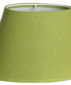 LAMPSKÄRM Oval Linne 14/22cm Limegrön