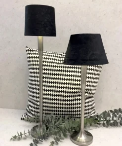 LAMPSKÄRM Sammet 16/14cm Svart