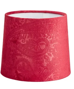 LAMPSKÄRM Sammet 16/14cm Vinröd