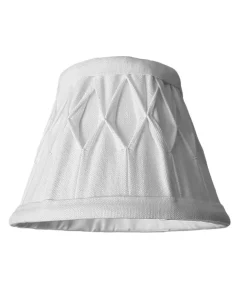 LAMPSKÄRM Veckad Klotfäste Vit 14cm