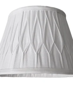 LAMPSKÄRM Veckad Ringfäste Vit 25cm