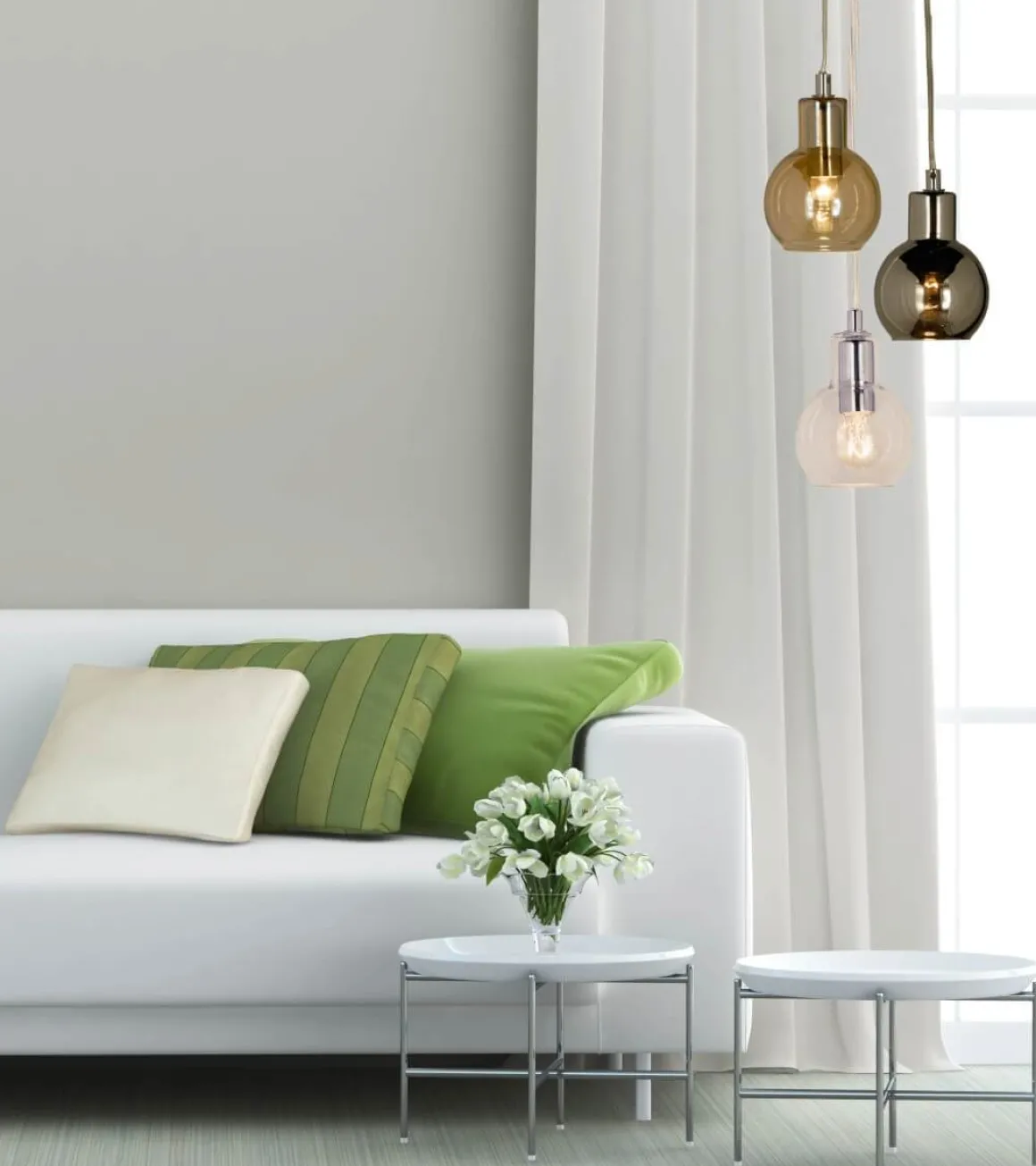 LEAH Fönsterlampa 13cm Rökgrå