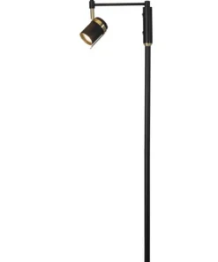 LIBRA Golvlampa 155cm Svart/Borstad mässing