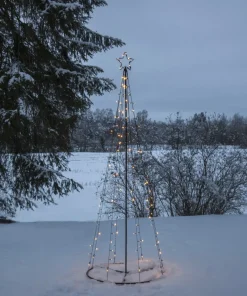 LIGHT TREE Utomhusdekoration 75cm 170LED IP44 Svart