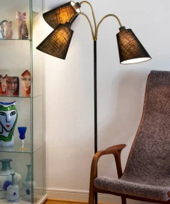 LJUSDAL Golvlampa 3L 140cm Svart/Matt Mässing