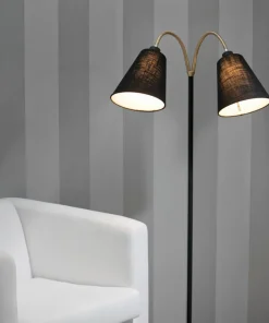 LJUSDAL Golvlampa 2L 140cm Svart/Matt Mässing