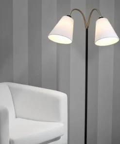 LJUSDAL Golvlampa 2L 140cm Svart/Matt Mässing
