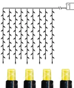 Ljusgardin Dura String LED Svart