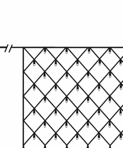 Ljusnät 2x1m Serie MicroLED Varmvit/Svart