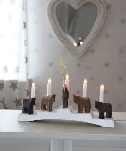 Ljusstake Staffans Fålar Vit