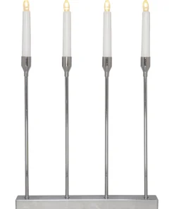 LOTTIE Ljusstake Batteri 4L 48cm Krom
