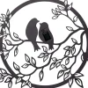 LOVE BIRDS Solcellsdekoration 38cm Svart IP44