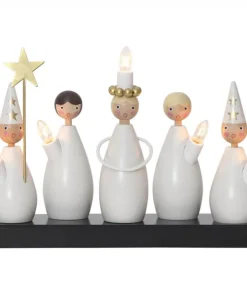 LUCIA CHOIR Träljusstake 33cm Vit