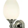 LUIGI Vägglampa Bad 23,5cm Krom/Opalvit IP44
