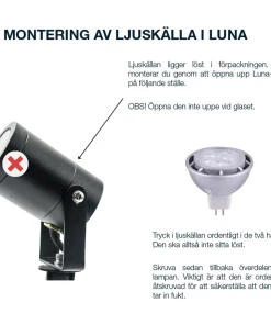 LUNA Allroundspot 15cm 12V Grå IP65