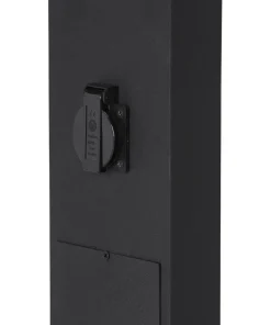 LUTON Stolpbelysning IP44 100cm Svart