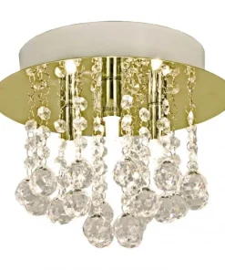 MADELENE Plafond 26cm Mässing/Klar
