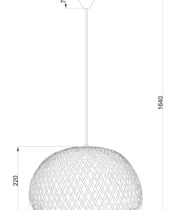 MALACCA Taklampa 45cm Natur