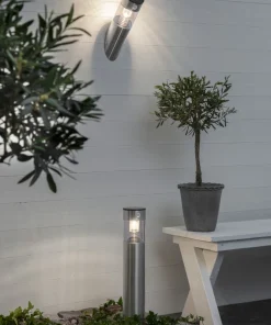 MARBELLA Solcells-pollare Sensor 50cm Rostfritt Stål