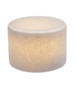 MARBLE Silkesmatt Bordsljus Äkta Marmor 8x6cm Vit