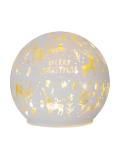 MERRYX-MAS Glasdekoration Batteri 12cm Vit