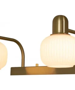 MESSINA Skåp/Bänkbelysning Bad 33cm Matt Mässing/Opalvit IP44