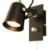 METZ Vägglampa 18cm Svart/Matt Mässing