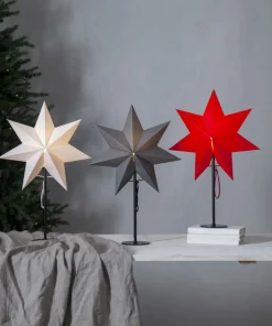 MIXA Stjärna på fot 50cm Röd