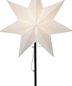 MIXA Stjärna på fot 50cm Vit