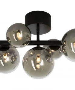 MOLEKYL Plafond 58cm Svart/Rökgrå
