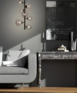MOLEKYL Taklampa Lodrät 7L 38cm Svart/Rökgrå